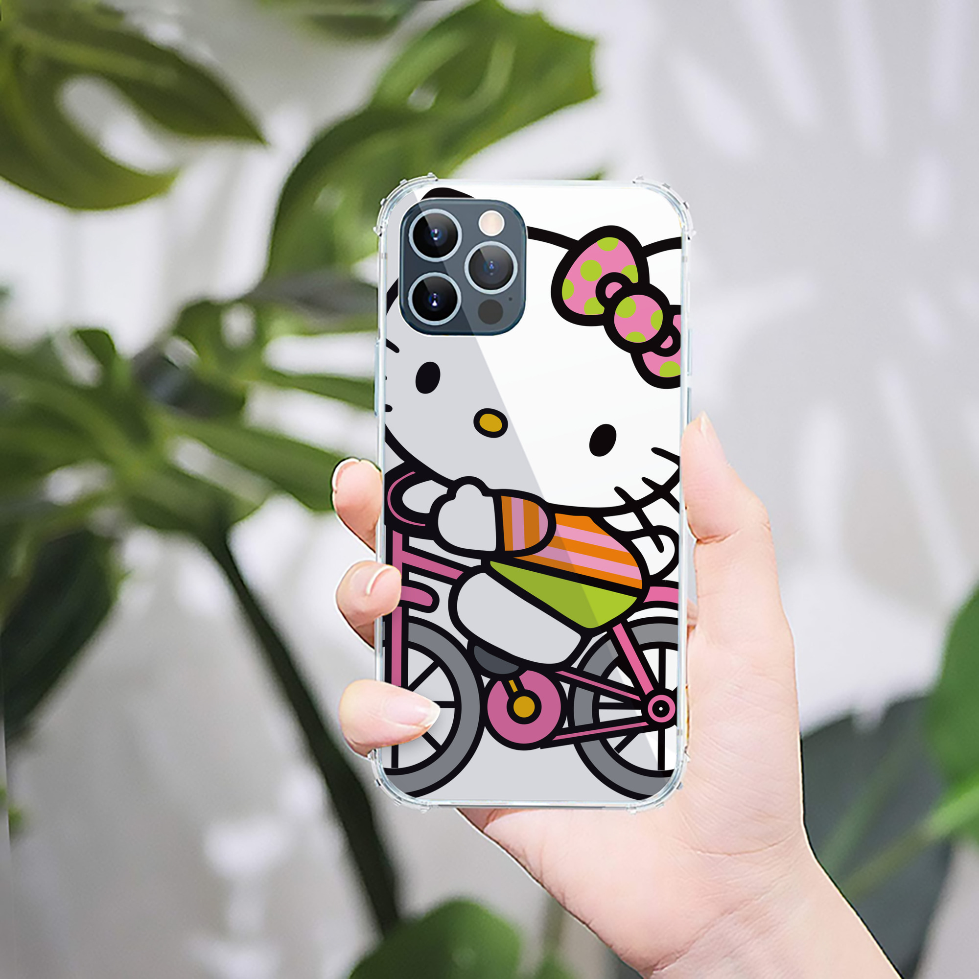 （画像用） Hello Kitty ハローキティ 【iPhone 12シリーズ対応】透明スマホケース（クリアソフトケース）